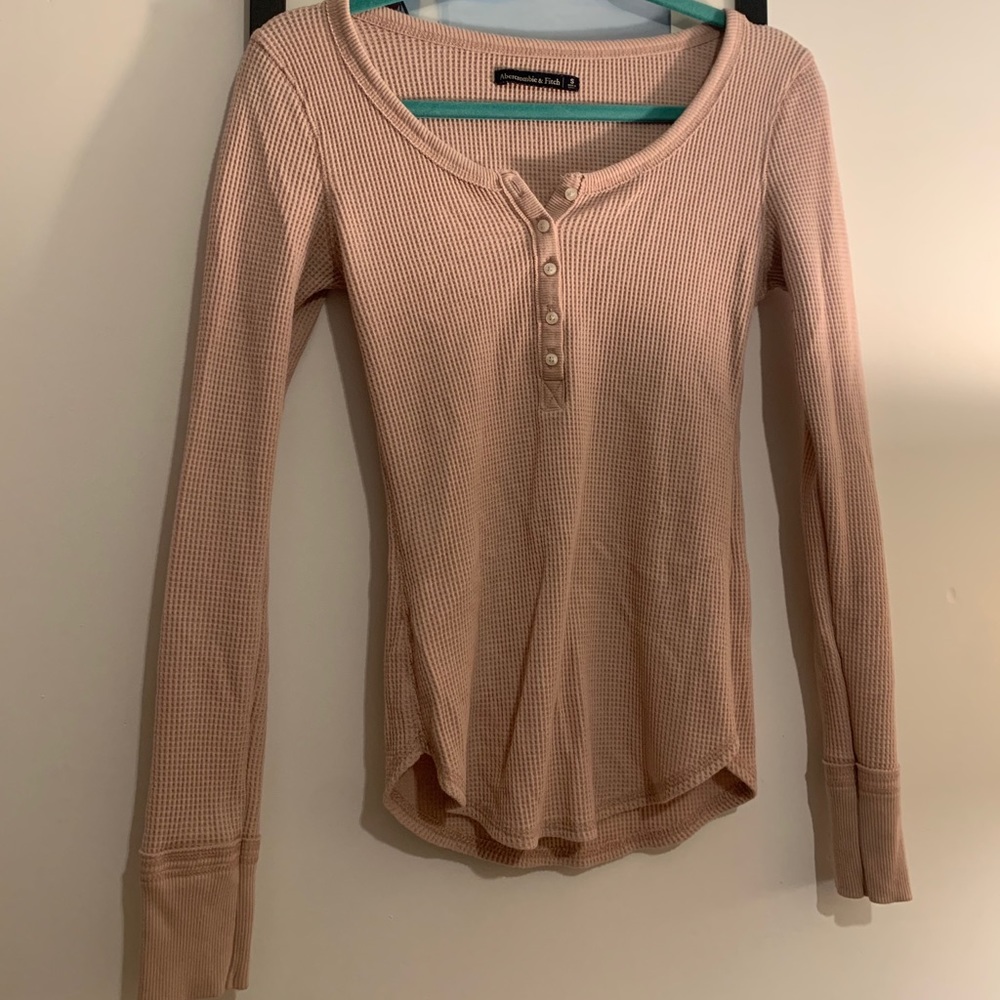 Abercrombie Waffle Henley Long sleeve- Sz small